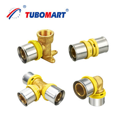 Природные латуни Pex Press Crimp Fittings высокопроизводительные Alu Pex Press Fitting TH тип