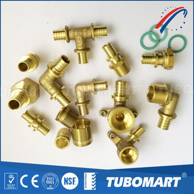 Сантехника латунь Pex скользящий фитинг 1/2 дюйма 3/4 дюйма 1 дюйм Pex трубы Tee