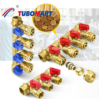 Многоразовые розетки 1/2 дюйма латуни Pex Manifold 150 Psi с высокой температурной стойкостью