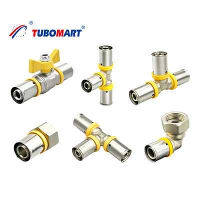 1/2 3/4 1 дюймовые Pex Press Fittings Жилые газовые трубы Press Fittings