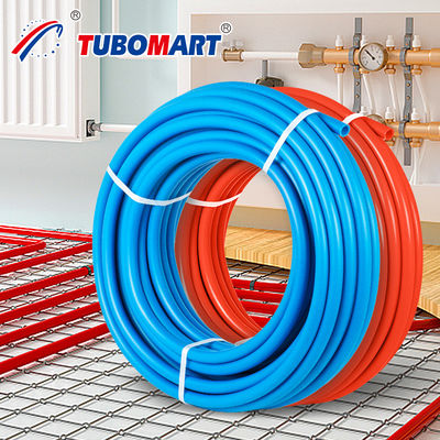 Коррозионно устойчивая изолированная Pex труба 50 м 100 м 200 м на рулон с крейп фитингом