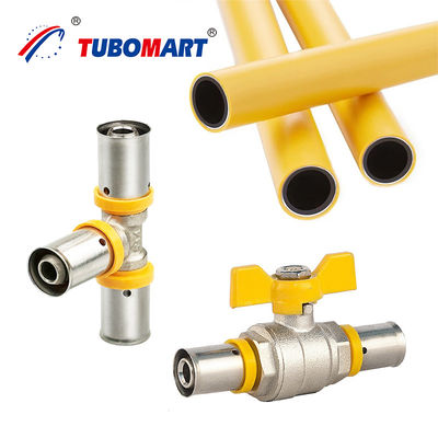 Медь GAS PEX AL PEX Трубные прессовые фитинги Для OEM настройки ISO сертифицированный OEM