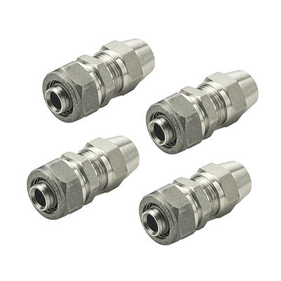 Быстро подключается газовый винт латунные фитинги мужской прямой союз многослойной трубы в одном конце и мужской натянутый адаптер винт