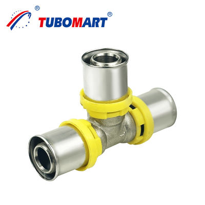CE Certified Brass CW617N NPT Or BSP Gas Supply UA/TH Style PEX Pipe Fitting Elbow Tee Coupling Brass Press Fitting (Стандартная установка для труб PEX)