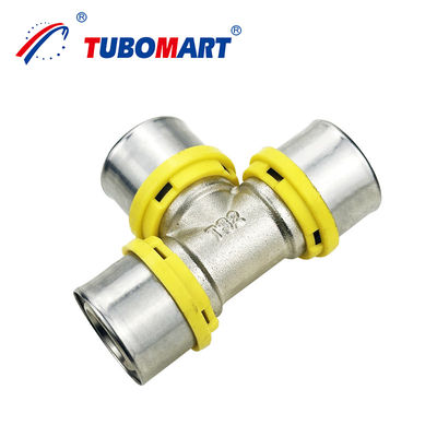 Tubomart Wholesale TH Style PEX AL PEX Пресс-подборка локоть Tee Сцепление Латунь Пресс-подборка