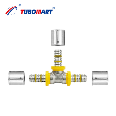 Tubomart Pex Al Pex Press Fitting Equal Elbow PEX Газовая установка Газовая труба Система фитингов Медные материалы