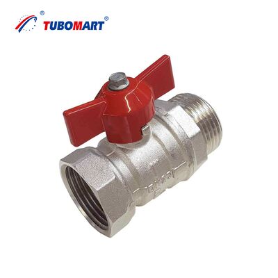 Nickel Plated Brass Gas Valve BSP NPT Thread Customized Support OEM Suitable for Various Industrial Gas Applications