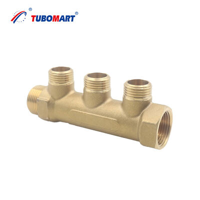 Гибкий коллектор Pex с латунными фитингами, обеспечивающий работу в системах лучистого отопления и водоснабжения, гарантирующий отсутствие протечек